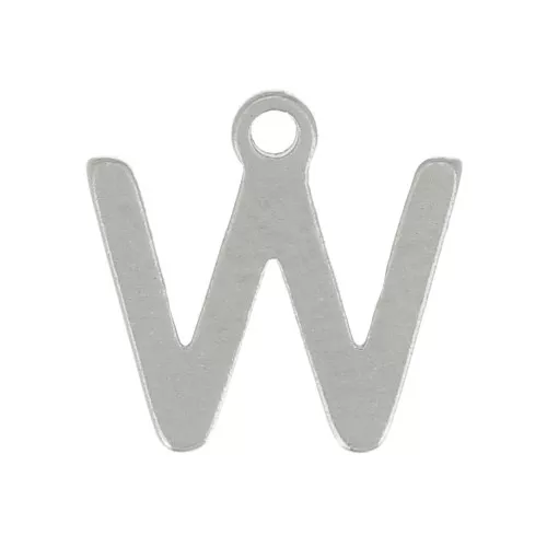 7mm Stainless steel 304 Charm letter alphabet - W x1