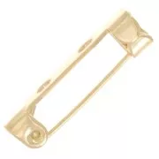 19mm Brooch holders - Fine Gold-plated x50