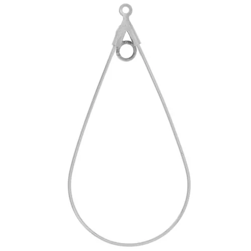 44x23mm 316L stainless steel Drop hoop earrings to decorate x2