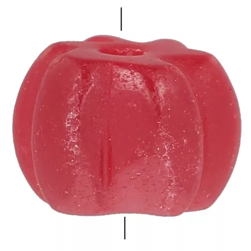 8mm pumpkin dyed gemstone bead - Red Chalcedony x1