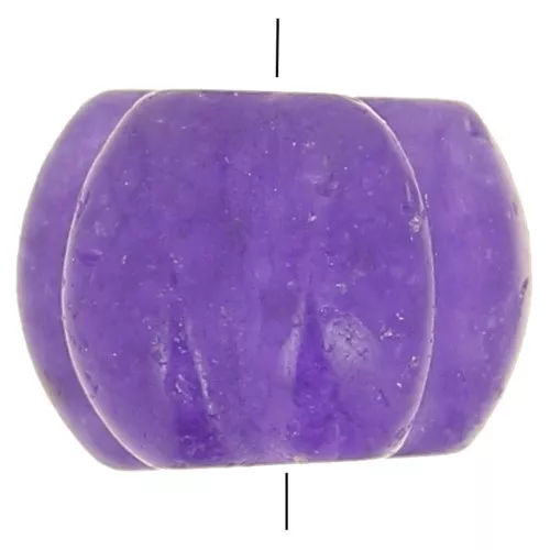 8mm pumpkin dyed gemstone bead - Dark purple Chalcedony x1