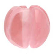 8.5 mm pumpkin-shaped bead of gemstone - Pink Chalcedony x1