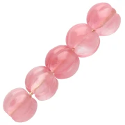 8.5 mm pumpkin-shaped bead of gemstone - Pink Chalcedony x1
