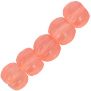 8mm pumpkin dyed gemstone bead - Orange Chalcedony x1