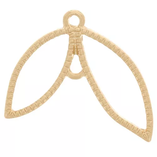 19.5x25mm Wing pendant - Gold Tone x1