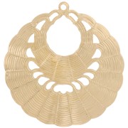 36.5mm Round openwork pendant - Gold Tone x1|raw }}