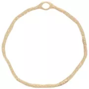 43mm Hammered irregular circle pendant - Gold Tone x1