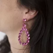 64x34mm drop Pendant for 1088 8mm & cabochon 4120 14x10 mm cabochons - gold x1