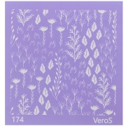 Silk Screen VeroS for polymer clay 90x90 mm - Leaf pattern n°174 x1|raw }}