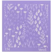 Silk Screen VeroS for polymer clay 90x90 mm - Leaf pattern n°174 x1