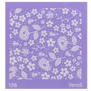 Silk Screen VeroS for polymer clay 90x90 mm - Flower pattern n°186 x1|raw }}