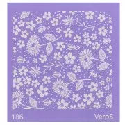Silk Screen VeroS for polymer clay 90x90 mm - Flower pattern n°186 x1