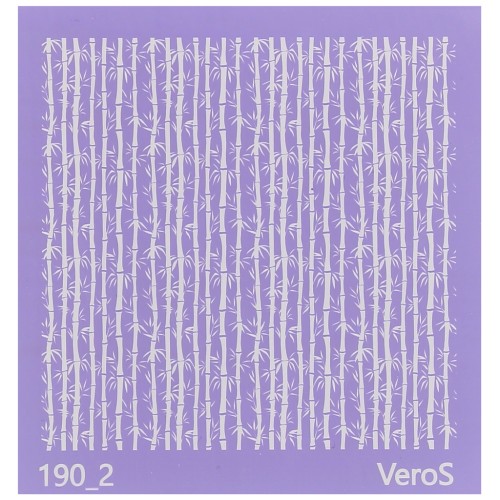 Silk Screen VeroS for polymer clay 90x90 mm - Bamboo pattern 1 n°190_2 x1