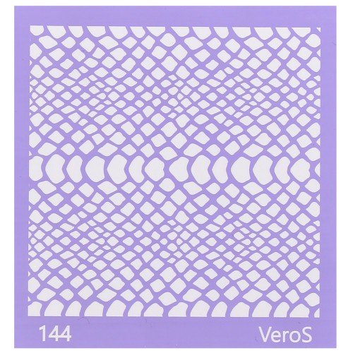 Silk Screen VeroS for polymer clay 90x90 mm - Python pattern n°144 x1