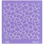Silk Screen VeroS for polymer clay 90x90 mm - Giraffe pattern n°143 x1