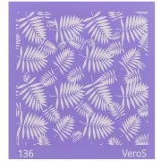 Silk Screen VeroS for polymer clay 90x90 mm - Foliage pattern n°136 x1
