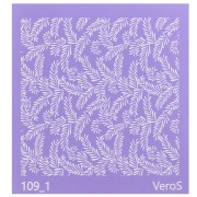 Silk Screen VeroS for polymer clay 90x90 mm - Foliage pattern 1 n°109_1 x1|raw }}