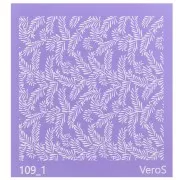Silk Screen VeroS for polymer clay 90x90 mm - Foliage pattern 1 n°109_1 x1