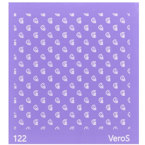 Silk Screen VeroS for polymer clay 90x90 mm - Rainbow pattern n°122 x1