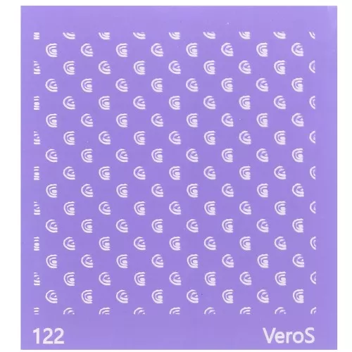 Silk Screen VeroS for polymer clay 90x90 mm - Rainbow pattern n°122 x1