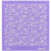 Silk Screen VeroS for polymer clay 90x90 mm - arabesque pattern & leaf n°151 x1