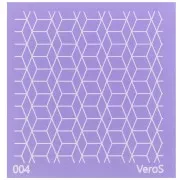 90x90mm Silk Screen VeroS for polymer clay - 3D cube pattern n°004 x1