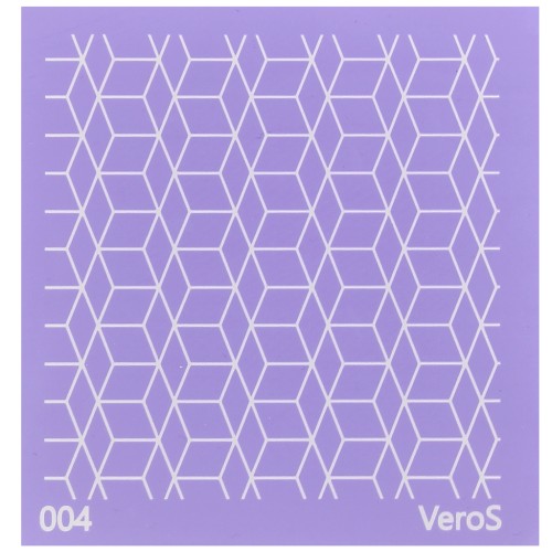 90x90mm Silk Screen VeroS for polymer clay - 3D cube pattern n°004 x1