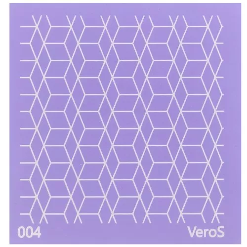 90x90mm Silk Screen VeroS for polymer clay - 3D cube pattern n°004 x1
