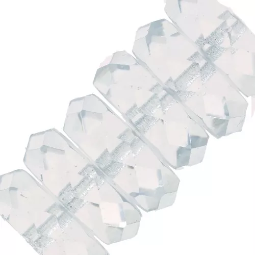 Heishi faceted rondelle beads 14x5 mm - Crystal x10
