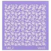 90x90mm Silk Screen VeroS for polymer clay - Small seaweed pattern n°140_2 x1