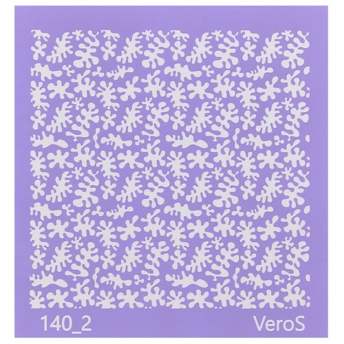90x90mm Silk Screen VeroS for polymer clay - Small seaweed pattern n°140_2 x1