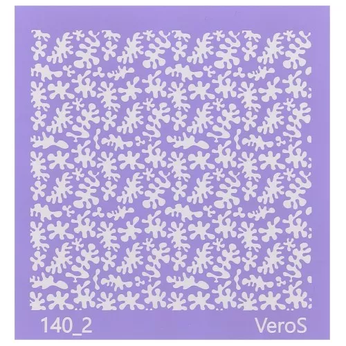 90x90mm Silk Screen VeroS for polymer clay - Small seaweed pattern n°140_2 x1