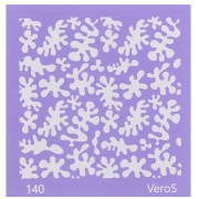 90x90mm Silk Screen VeroS for polymer clay - Large seaweed pattern n°140 x1