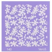 90x90mm Silk Screen VeroS for polymer clay - Large seaweed pattern n°140 x1