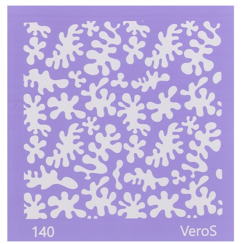 90x90mm Silk Screen VeroS for polymer clay - Large seaweed pattern n°140 x1