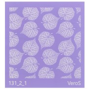90x90mm Silk Screen VeroS for polymer clay - Lime leaf pattern n°131_2_1