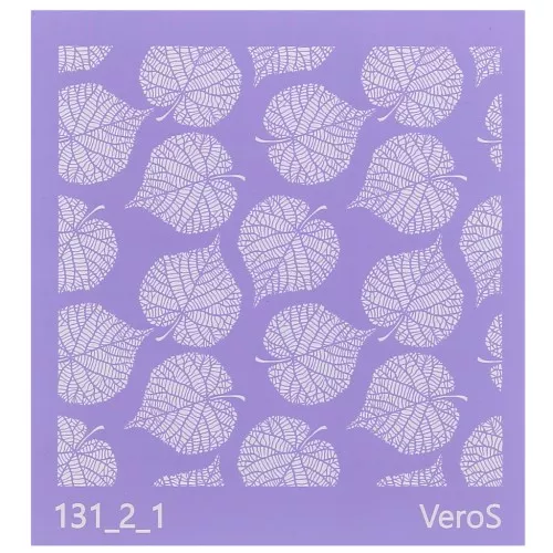 90x90mm Silk Screen VeroS for polymer clay - Lime leaf pattern n°131_2_1