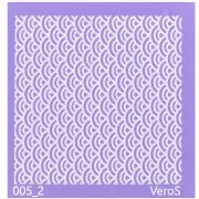 90x90mm Silk Screen VeroS for polymer clay - Fan pattern n°005_2 x1