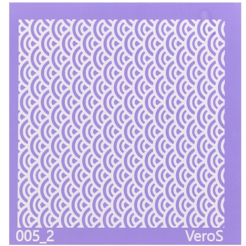 90x90mm Silk Screen VeroS for polymer clay - Fan pattern n°005_2 x1