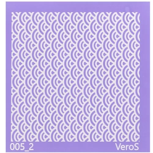 90x90mm Silk Screen VeroS for polymer clay - Fan pattern n°005_2 x1