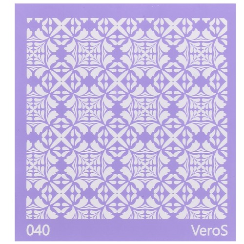 90x90mm Silk Screen VeroS for polymer clay - Cement tile pattern n°040 x1