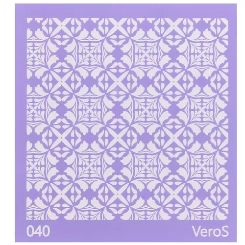 90x90mm Silk Screen VeroS for polymer clay - Cement tile pattern n°040 x1