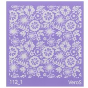 90x90mm Silk Screen VeroS for polymer clay - Floral pattern n°112_1 x1