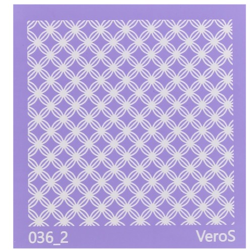 90x90mm Silk Screen VeroS for polymer clay - Graphic pattern 1 n°036_2 x1
