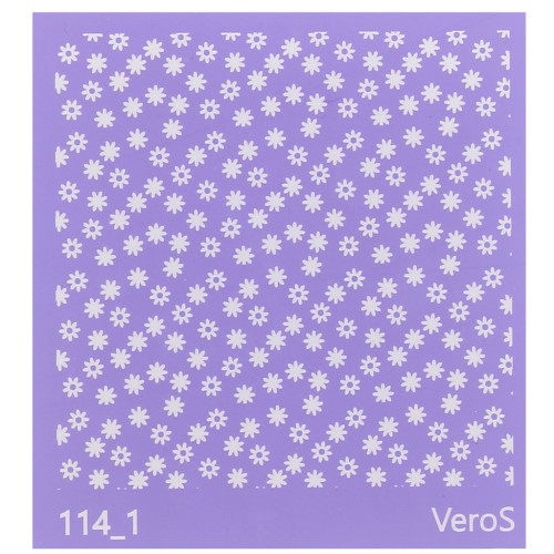 90x90mm Silk Screen VeroS for polymer clay - Little flowers design n°114_1 x1