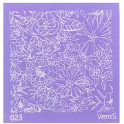 90x90mm Silk Screen VeroS for polymer clay - Floral motif 1 n°023 x1