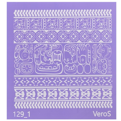90x90mm Silk Screen VeroS for polymer clay - Aztec pattern n°129_1 x1