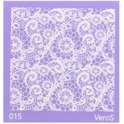 90x90mm Silk Screen VeroS for polymer clay - Lace pattern n°015 x1