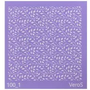 90x90mm Silk Screen VeroS for polymer clay - Foliage pattern 2 n°100_1 x1