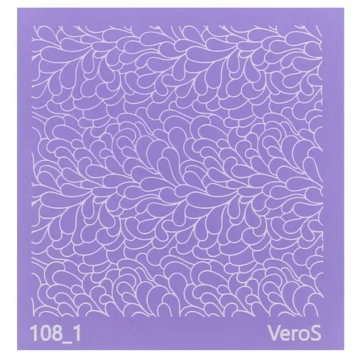 90x90mm Silk Screen VeroS for polymer clay - Wave pattern n°108_1 x1